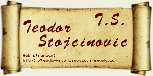 Teodor Stojčinović vizit kartica